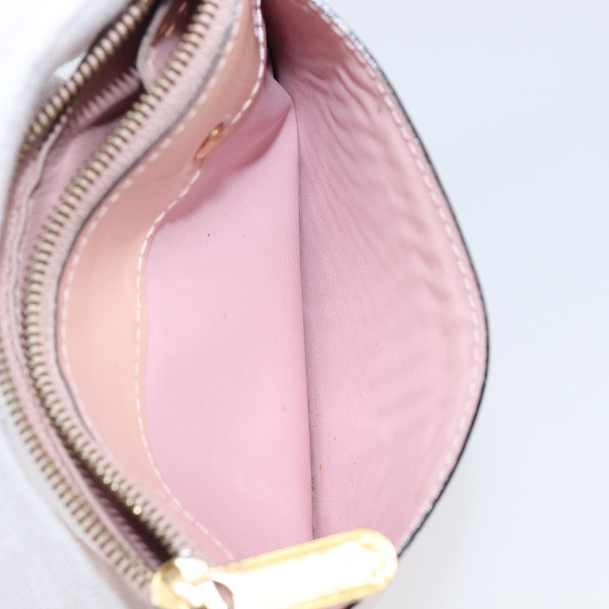 LOUIS VUITTON Monogram Vernis Pochette Cree Rose valerine M63853 LV Auth hk4045