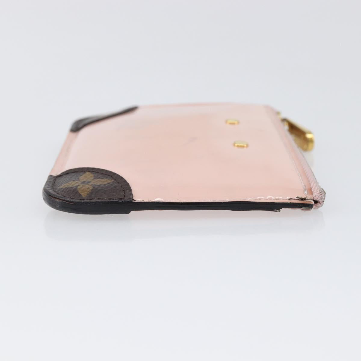 LOUIS VUITTON Monogram Vernis Pochette Cree Rose valerine M63853 LV Auth hk4045