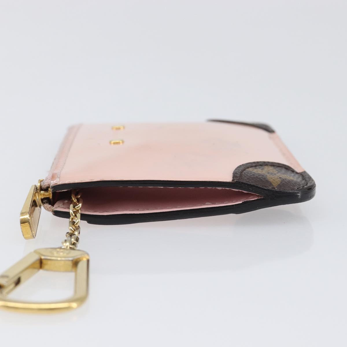 LOUIS VUITTON Monogram Vernis Pochette Cree Rose valerine M63853 LV Auth hk4045