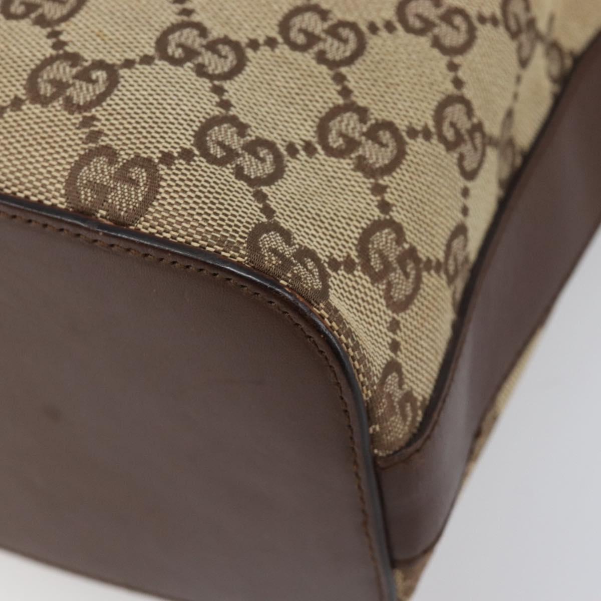 GUCCI GG Canvas Shoulder Bag Beige Silver 001 3814 Auth hk4055