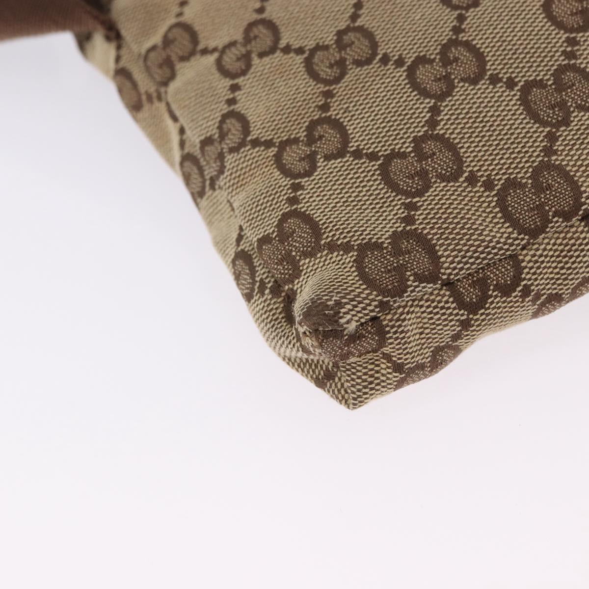 GUCCI GG Canvas Waist Bag Beige Silver 018 1621 Auth hk4059