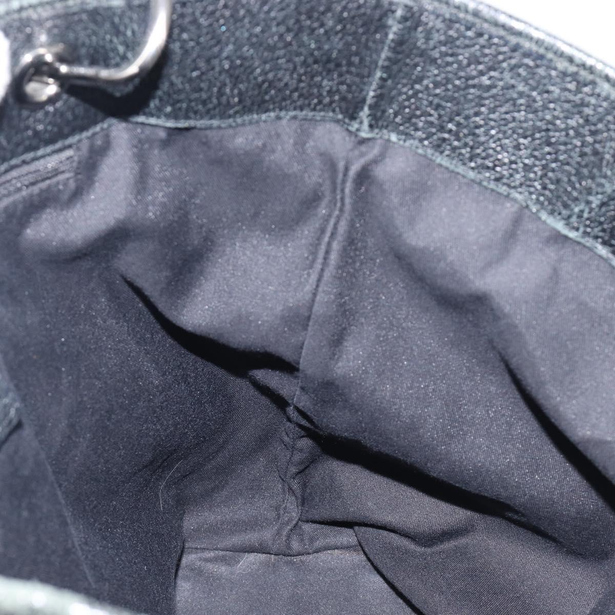 GUCCI GG Canvas Tote Bag Black Silver 120836 Auth hk4062