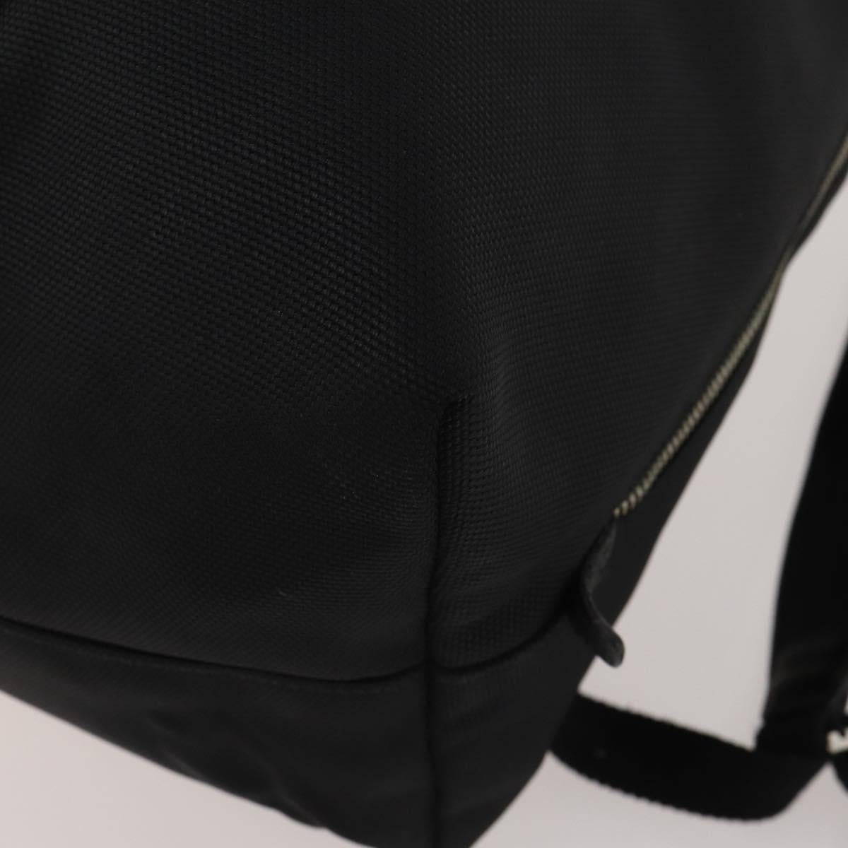 GUCCI Web Sherry Line Backpack Canvas Leather Black Silver 337075 Auth hk4063A
