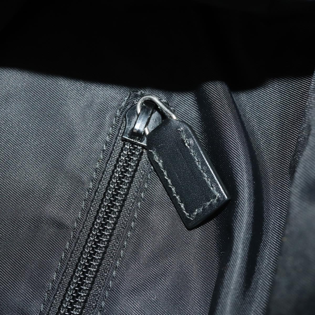GUCCI Web Sherry Line Backpack Canvas Leather Black Silver 337075 Auth hk4063A