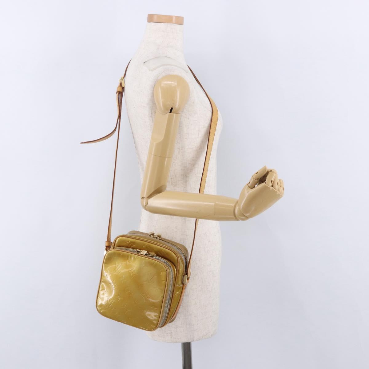 LOUIS VUITTON Monogram Vernis Wooster Shoulder Bag Gris M91036 LV Auth hk4071