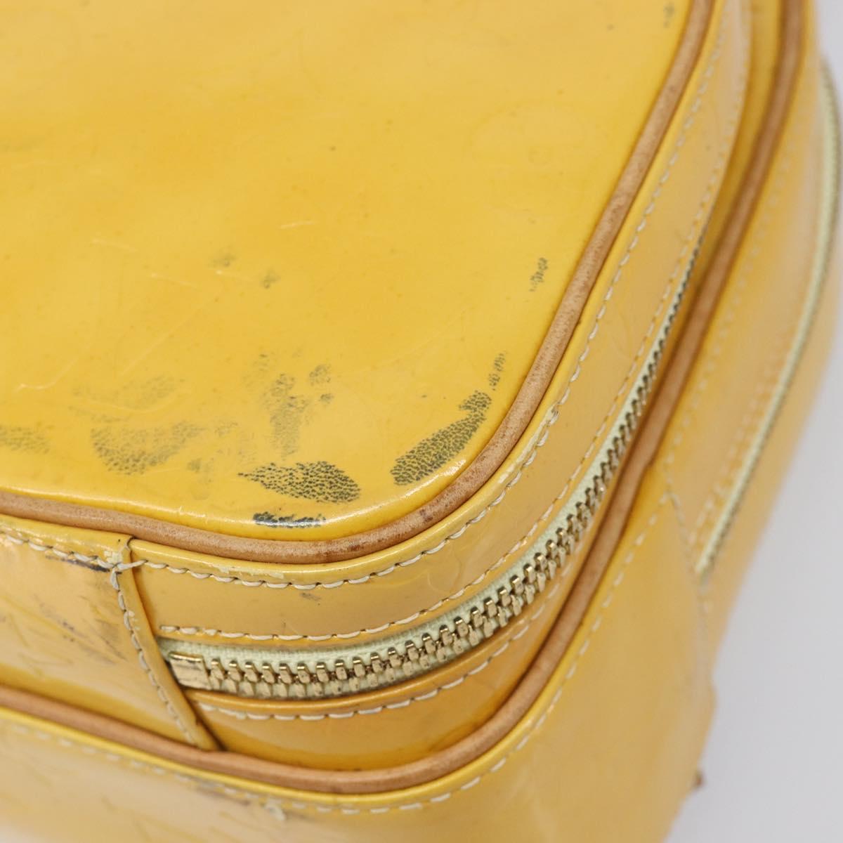 LOUIS VUITTON Monogram Vernis Marley Backpack Yellow M91040 LV Auth hk4072