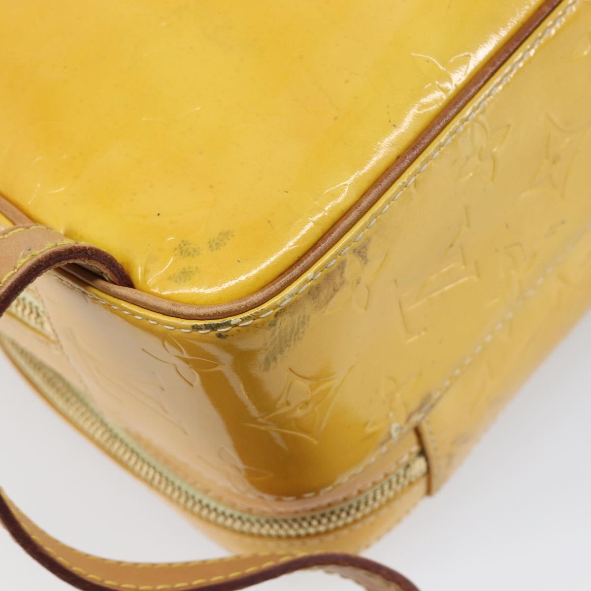 LOUIS VUITTON Monogram Vernis Marley Backpack Yellow M91040 LV Auth hk4072