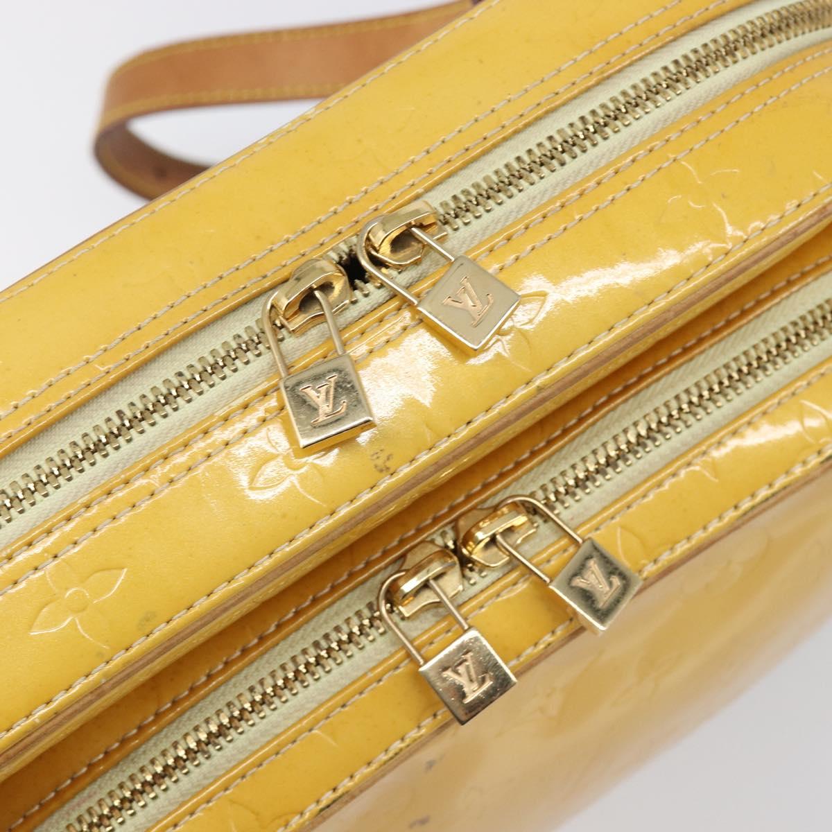LOUIS VUITTON Monogram Vernis Marley Backpack Yellow M91040 LV Auth hk4072