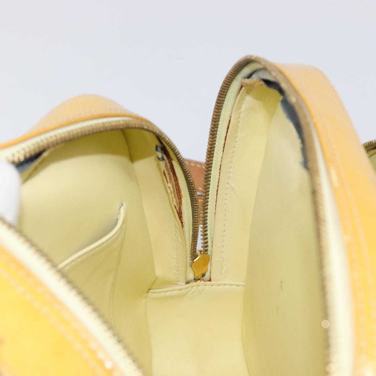 LOUIS VUITTON Monogram Vernis Marley Backpack Yellow M91040 LV Auth hk4072