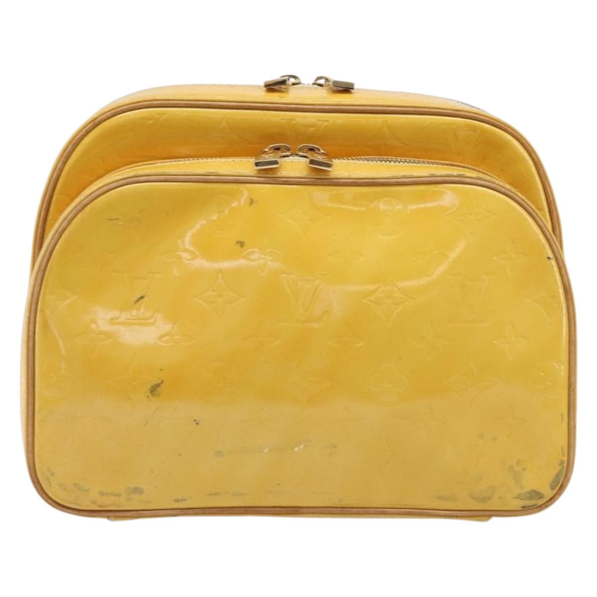 LOUIS VUITTON Monogram Vernis Marley Backpack Yellow M91040 LV Auth hk4072