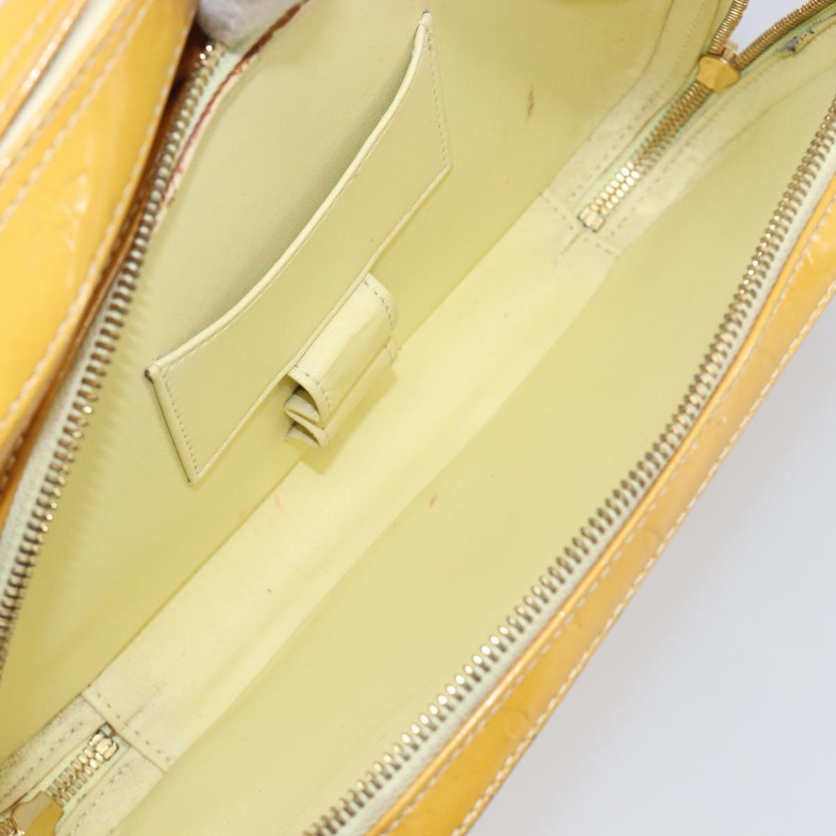 LOUIS VUITTON Monogram Vernis Marley Backpack Yellow M91040 LV Auth hk4072