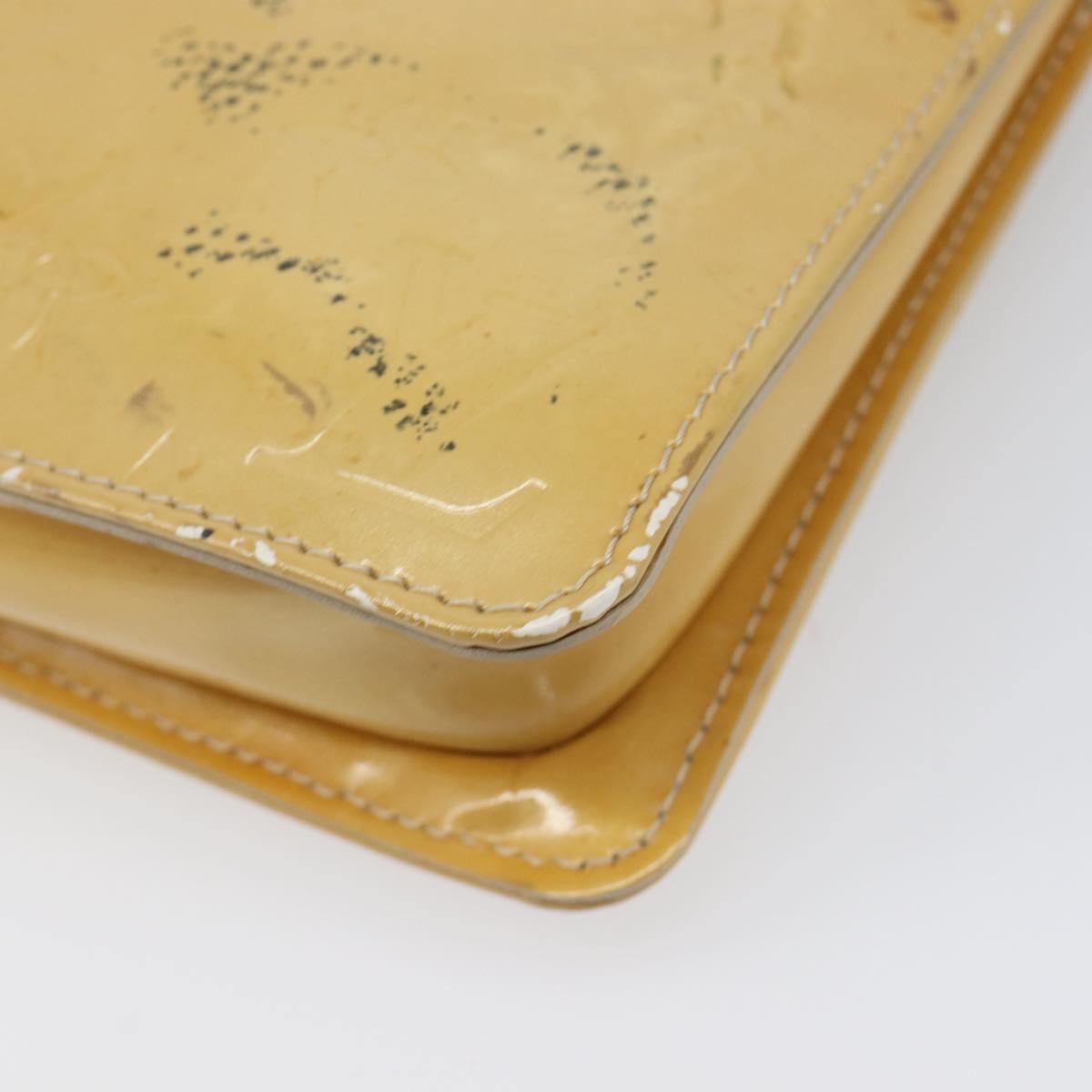 LOUIS VUITTON Monogram Vernis Lexington Accessory Pouch Beige M91010 Auth hk4073