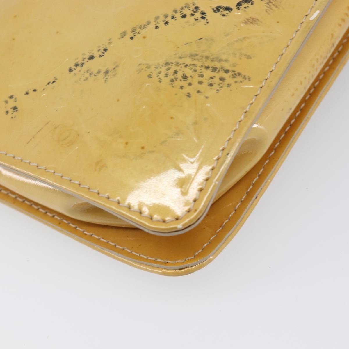 LOUIS VUITTON Monogram Vernis Lexington Accessory Pouch Beige M91010 Auth hk4073