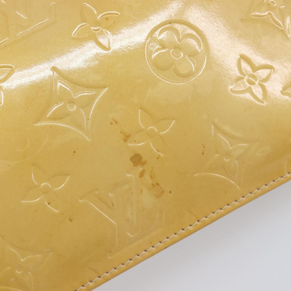 LOUIS VUITTON Monogram Vernis Lexington Accessory Pouch Beige M91010 Auth hk4073