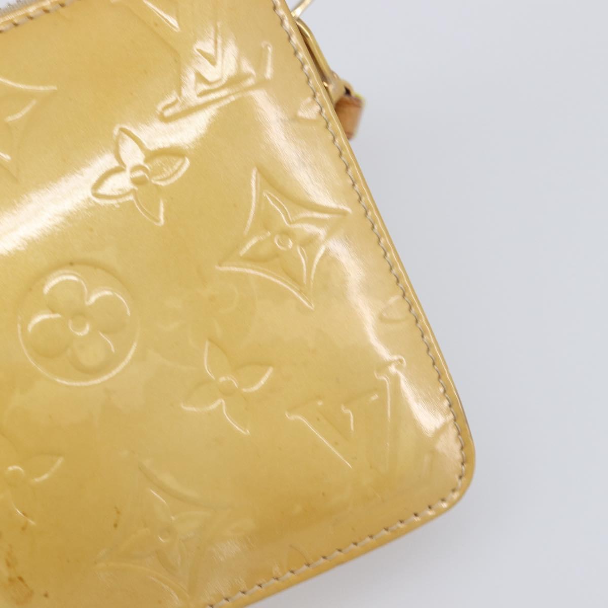 LOUIS VUITTON Monogram Vernis Lexington Accessory Pouch Beige M91010 Auth hk4073