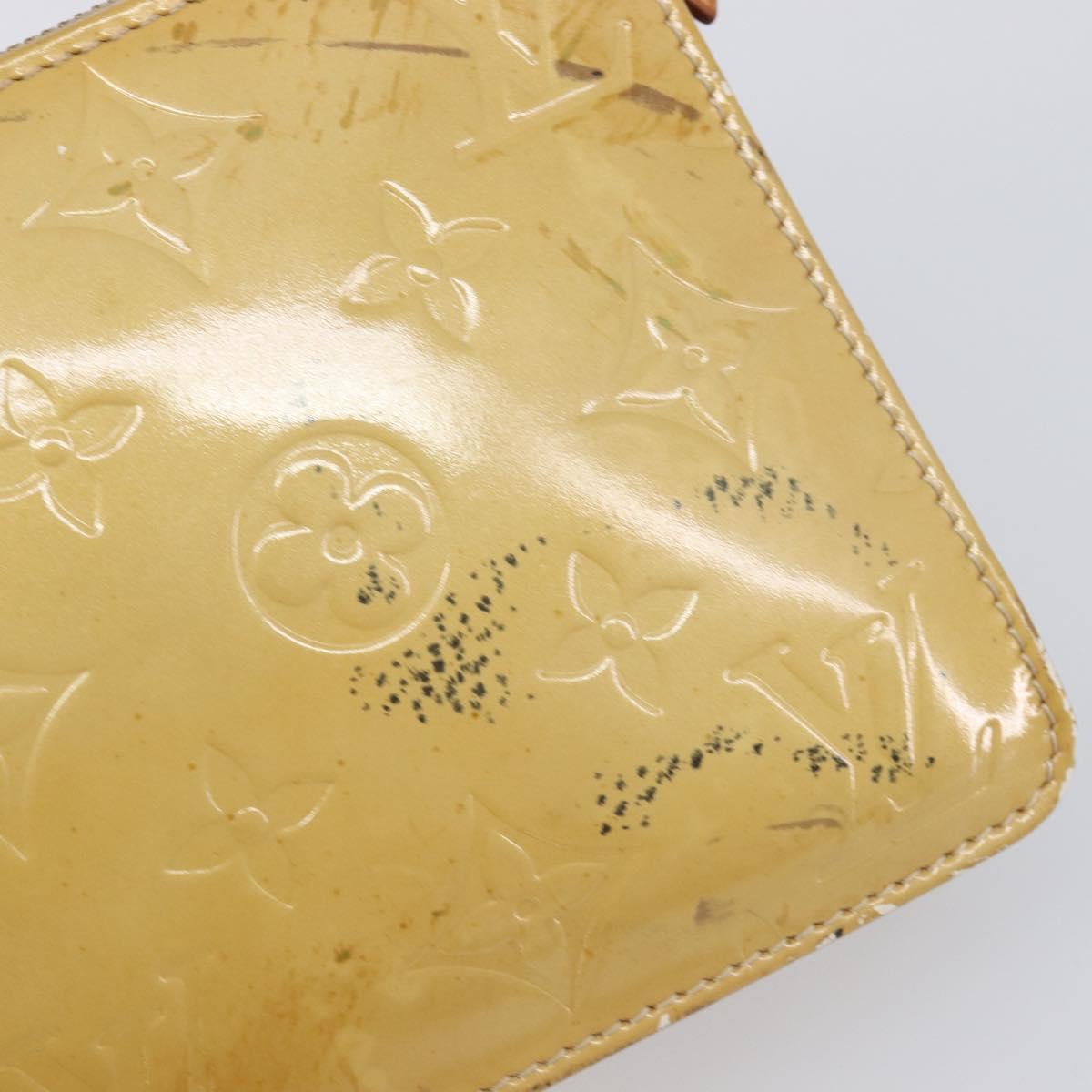 LOUIS VUITTON Monogram Vernis Lexington Accessory Pouch Beige M91010 Auth hk4073