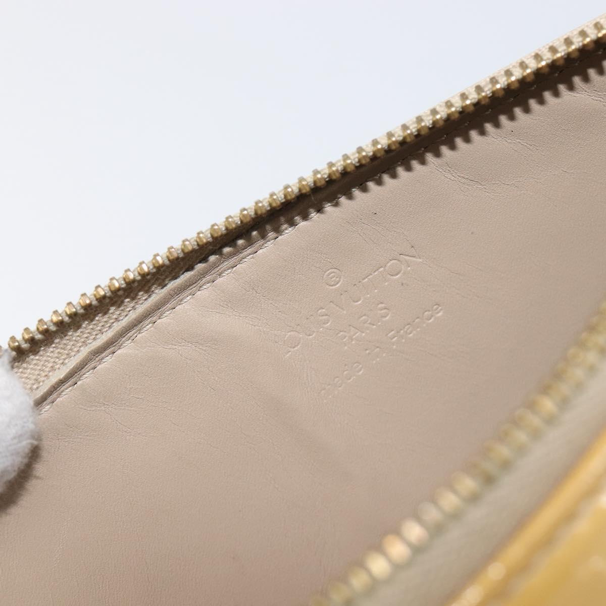 LOUIS VUITTON Monogram Vernis Lexington Accessory Pouch Beige M91010 Auth hk4073