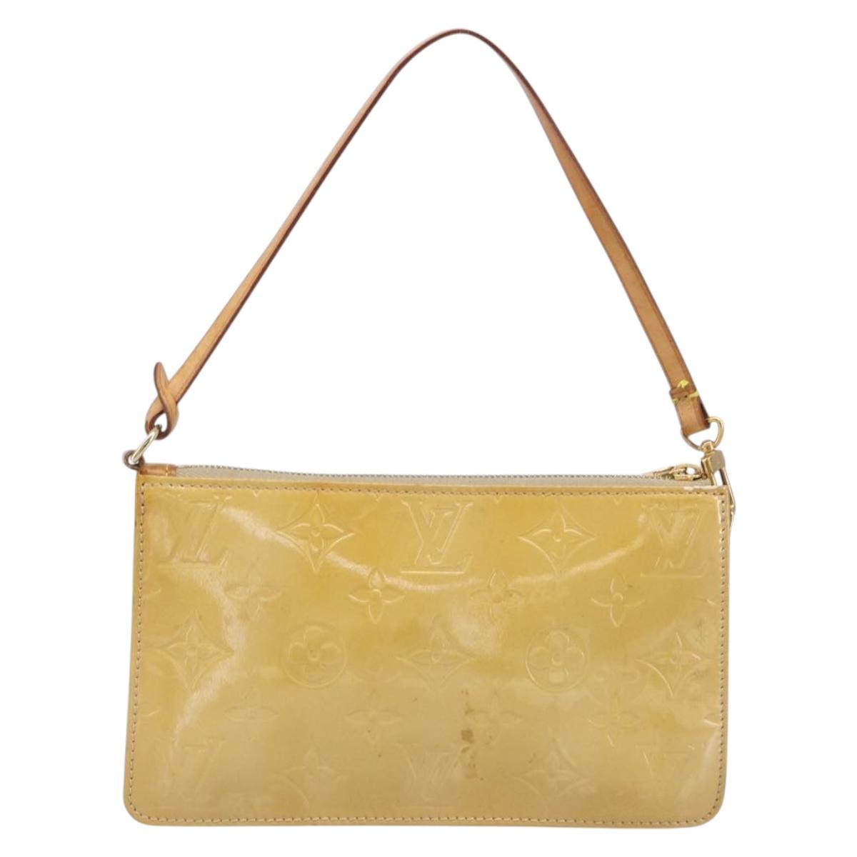 LOUIS VUITTON Monogram Vernis Lexington Accessory Pouch Beige M91010 Auth hk4073
