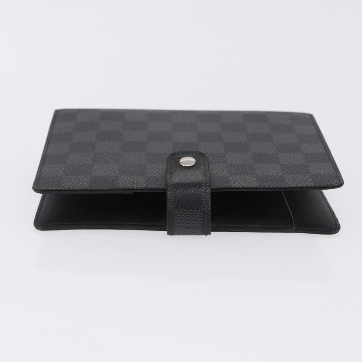 LOUIS VUITTON Damier Graphite Agenda MM Day Planner Cover R20242 LV Auth hk4077