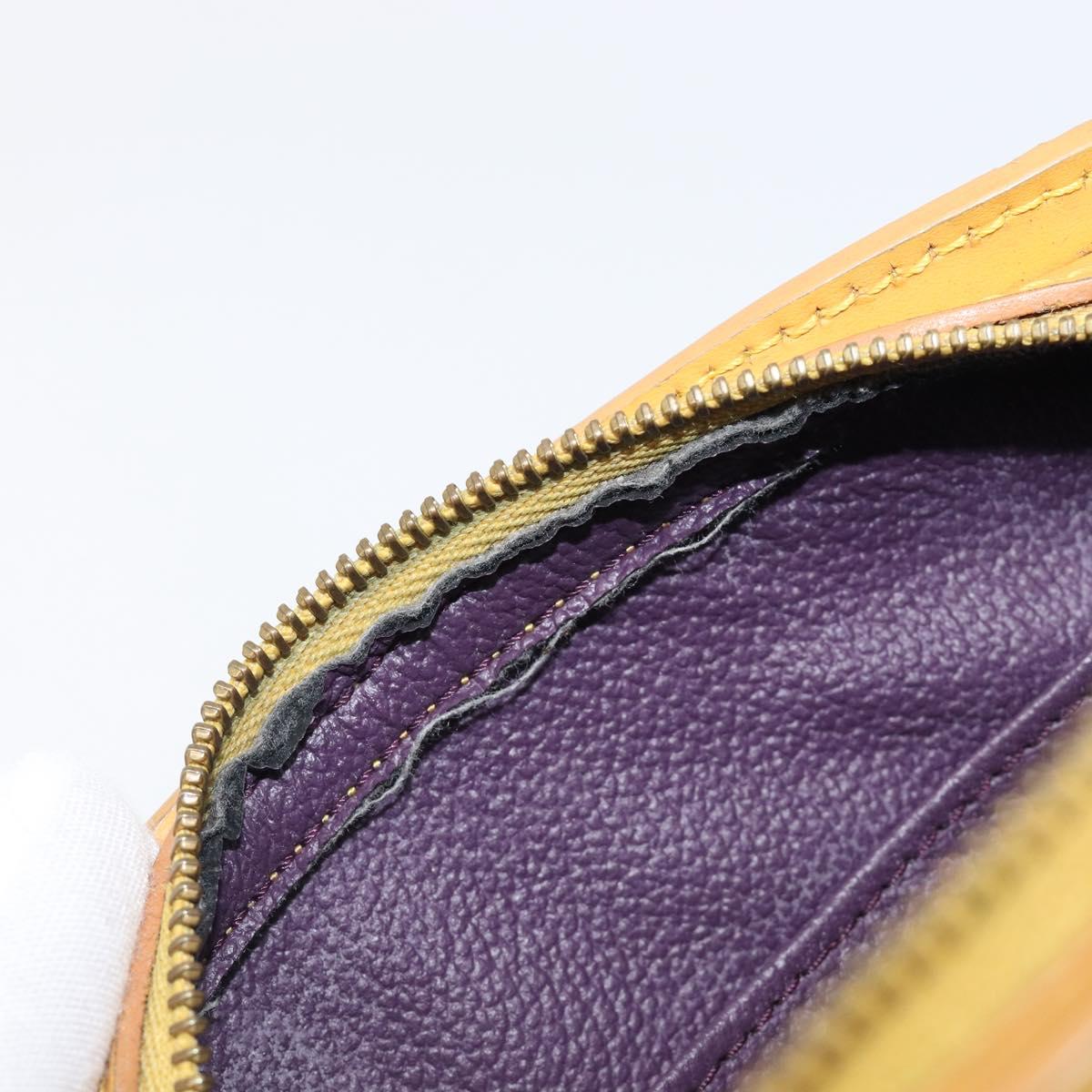 LOUIS VUITTON Epi Dauphine PM Pouch Yellow M48449 LV Auth hk4081