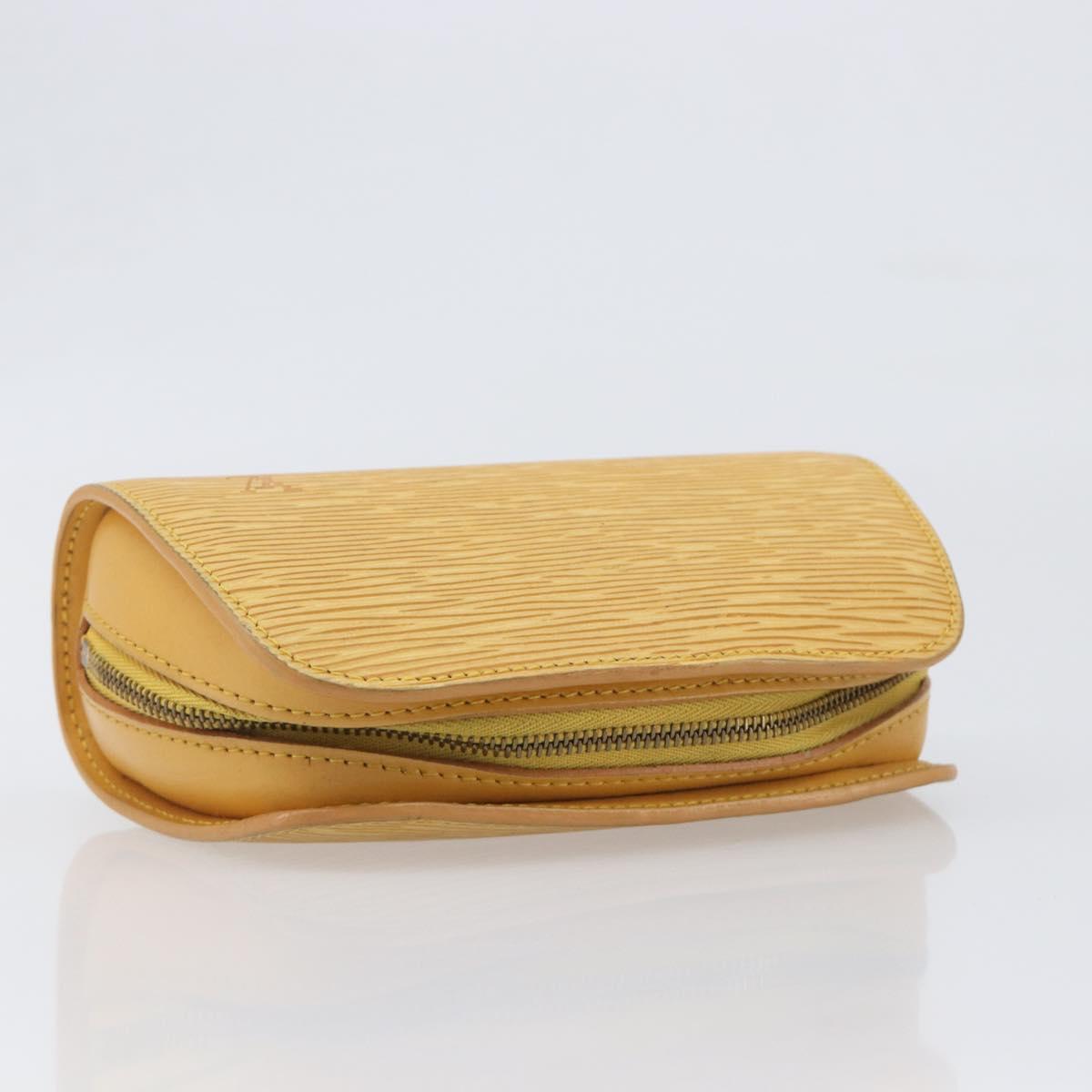 LOUIS VUITTON Epi Dauphine PM Pouch Yellow M48449 LV Auth hk4081