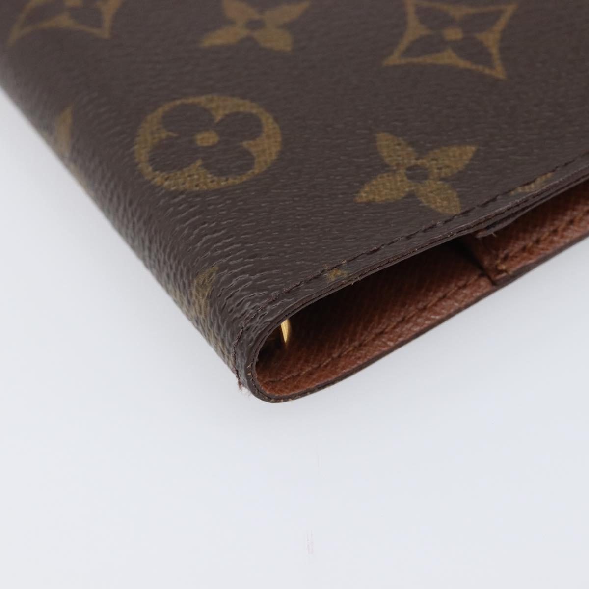 LOUIS VUITTON Monogram Agenda PM Day Planner Cover R20005 LV Auth hk4082