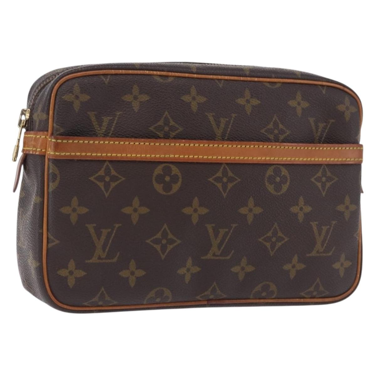 LOUIS VUITTON Monogram Compiegne 23 Clutch Bag M51847 LV Auth hk4084
