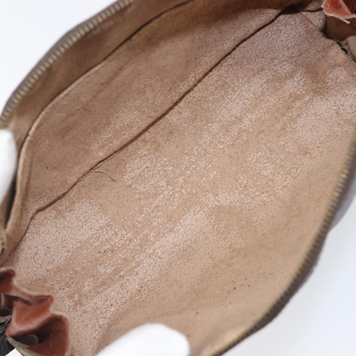 LOUIS VUITTON Monogram Trousse Demi Ronde Cosmetic Pouch M47520 LV Auth hk4091