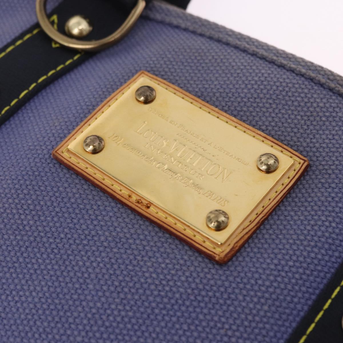 LOUIS VUITTON Antigua Cabas MM Tote Bag Blue M40087 LV Auth hk4101