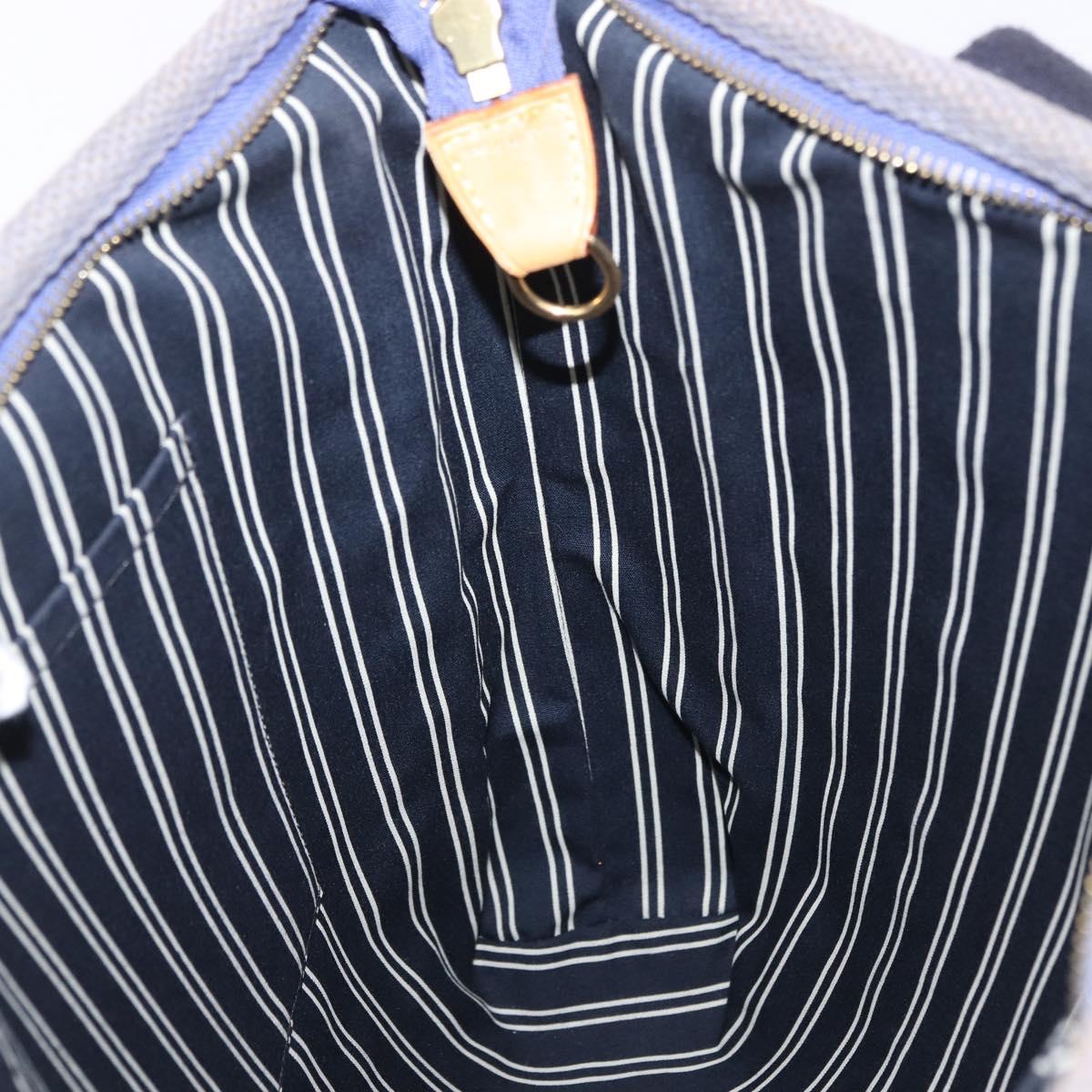 LOUIS VUITTON Antigua Cabas MM Tote Bag Blue M40087 LV Auth hk4101
