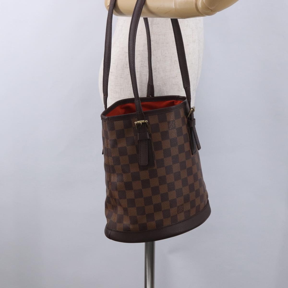 LOUIS VUITTON Damier Ebene Marais Shoulder Bag N42240 LV Auth hk4107