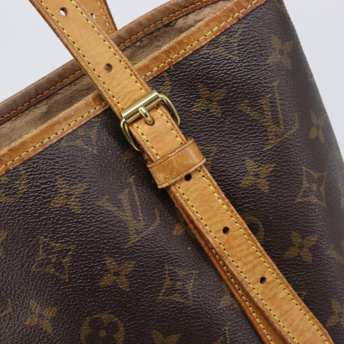 LOUIS VUITTON Monogram Bucket GM Shoulder Bag M42236 LV Auth hk4111