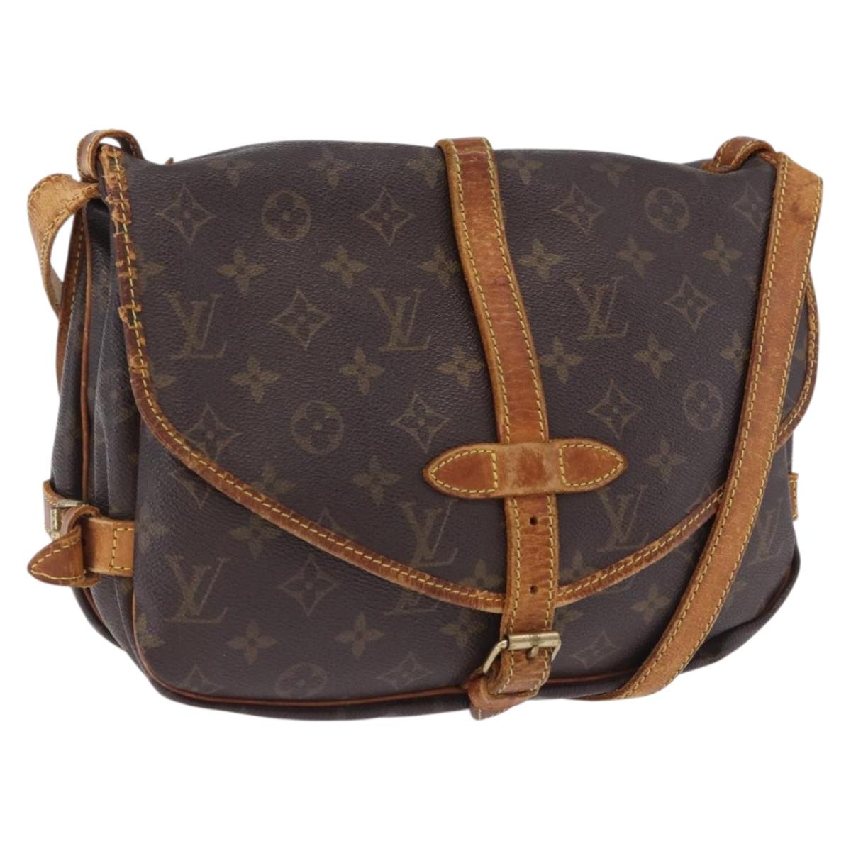 LOUIS VUITTON Monogram Saumur 30 Shoulder Bag M42256 LV Auth hk4112
