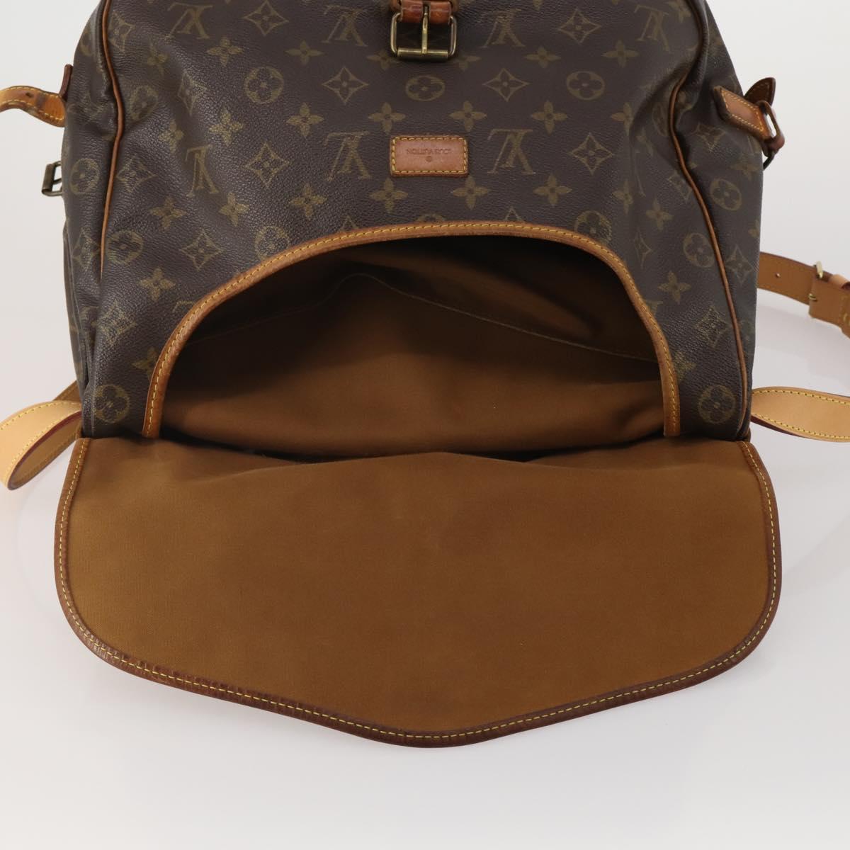 LOUIS VUITTON Monogram Saumur 35 Shoulder Bag M42254 LV Auth hk4113