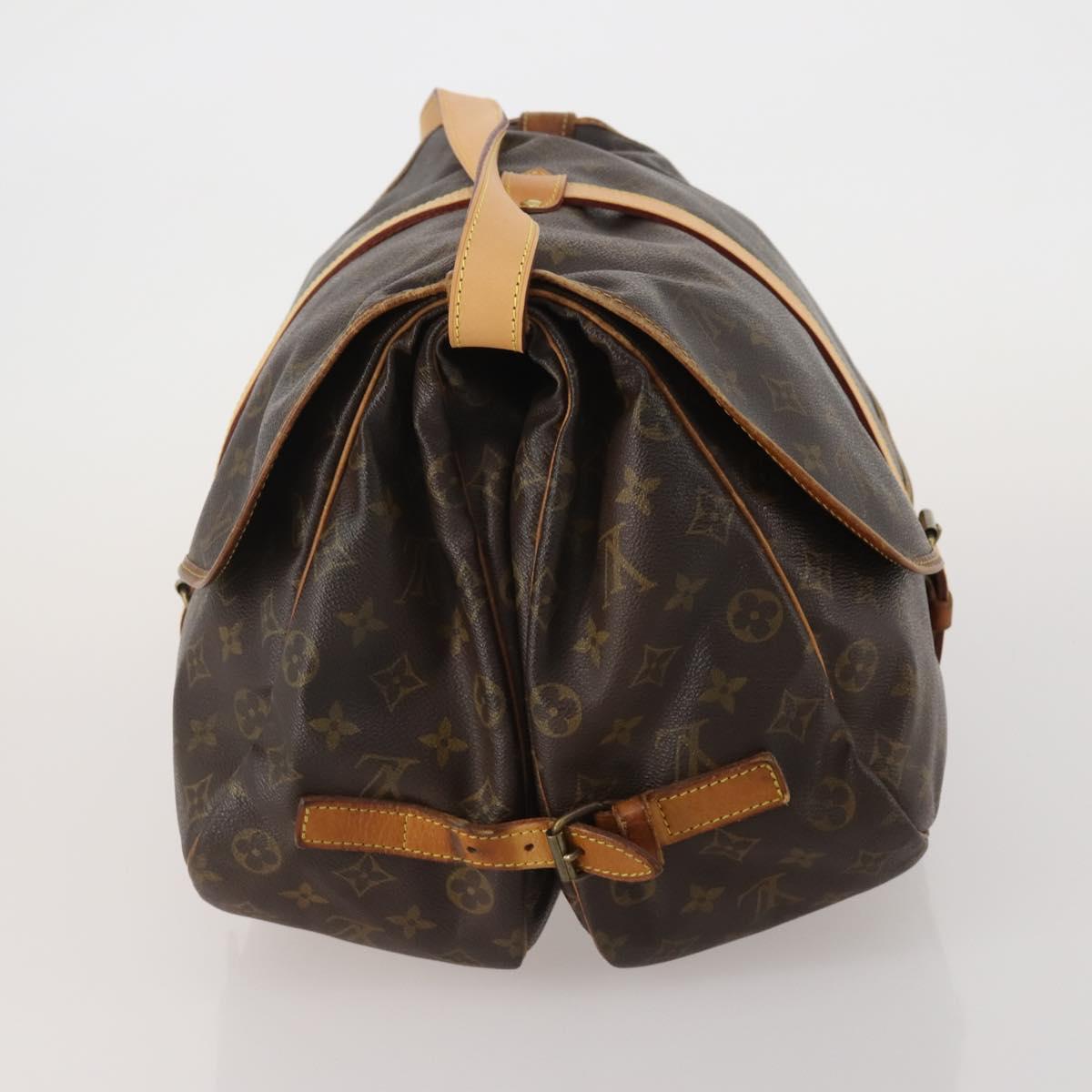 LOUIS VUITTON Monogram Saumur 35 Shoulder Bag M42254 LV Auth hk4113