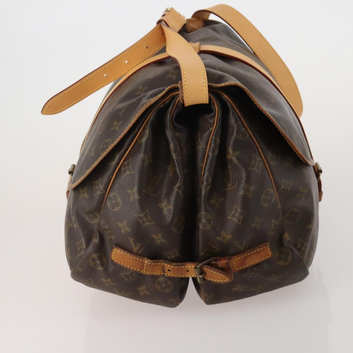 LOUIS VUITTON Monogram Saumur 35 Shoulder Bag M42254 LV Auth hk4113