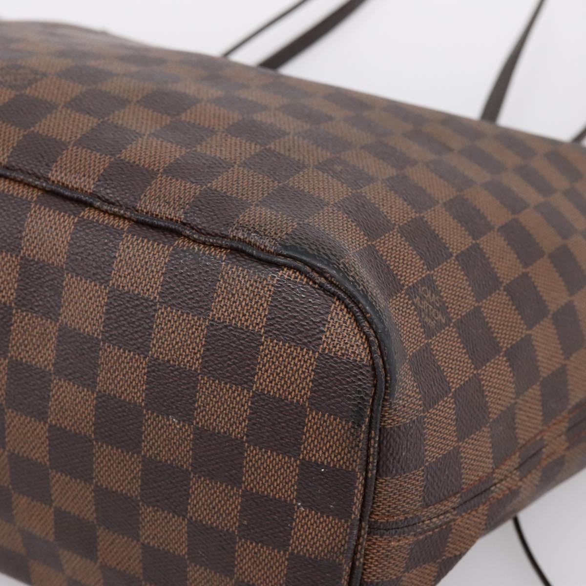 LOUIS VUITTON Damier Ebene Neverfull MM Tote Bag N51105 LV Auth hk4116