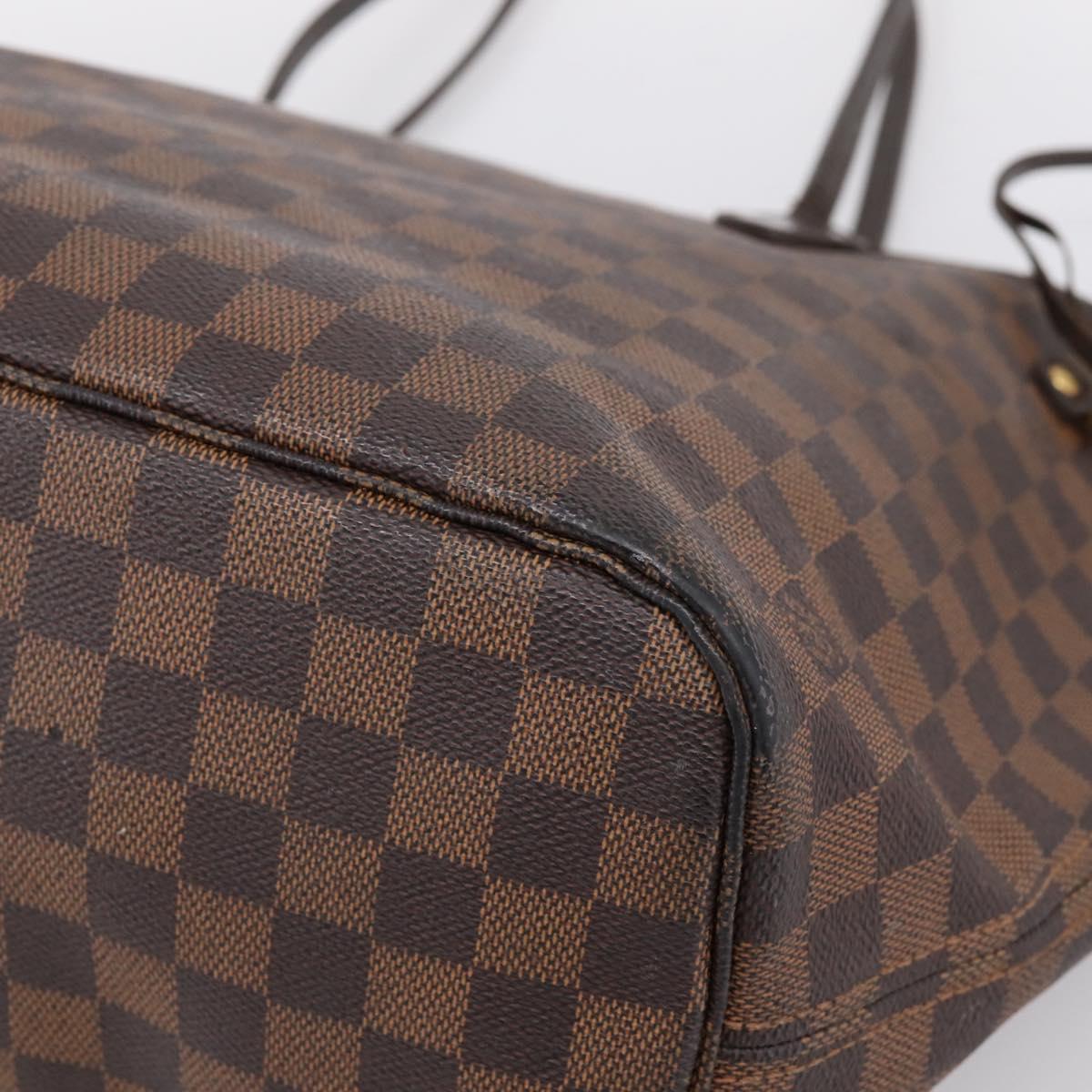 LOUIS VUITTON Damier Ebene Neverfull MM Tote Bag N51105 LV Auth hk4116