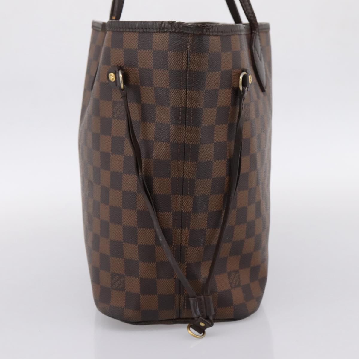 LOUIS VUITTON Damier Ebene Neverfull MM Tote Bag N51105 LV Auth hk4116