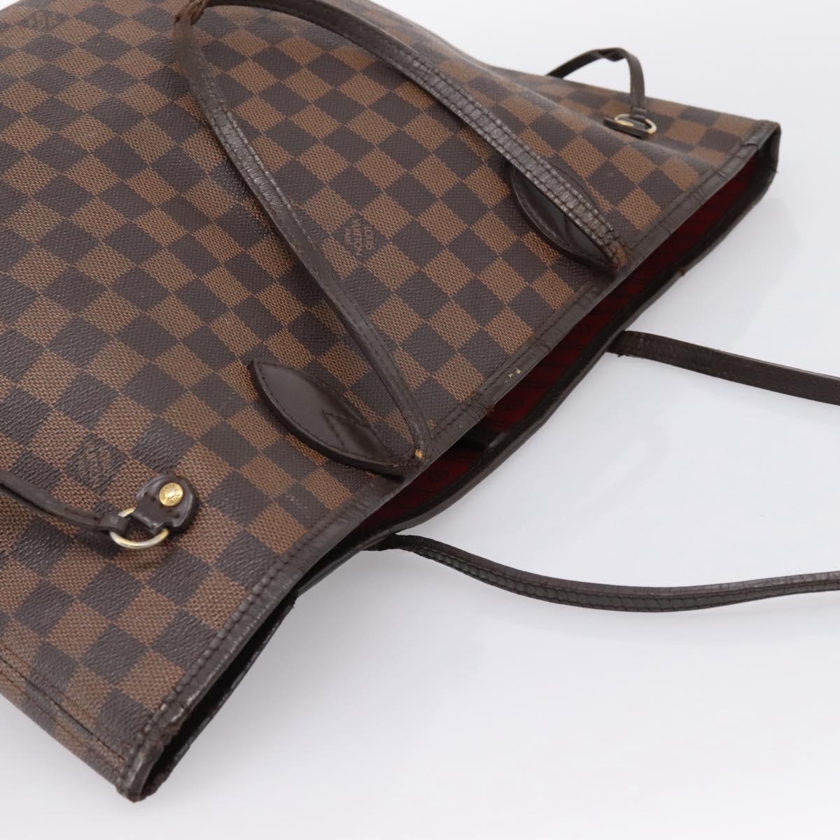LOUIS VUITTON Damier Ebene Neverfull MM Tote Bag N51105 LV Auth hk4116