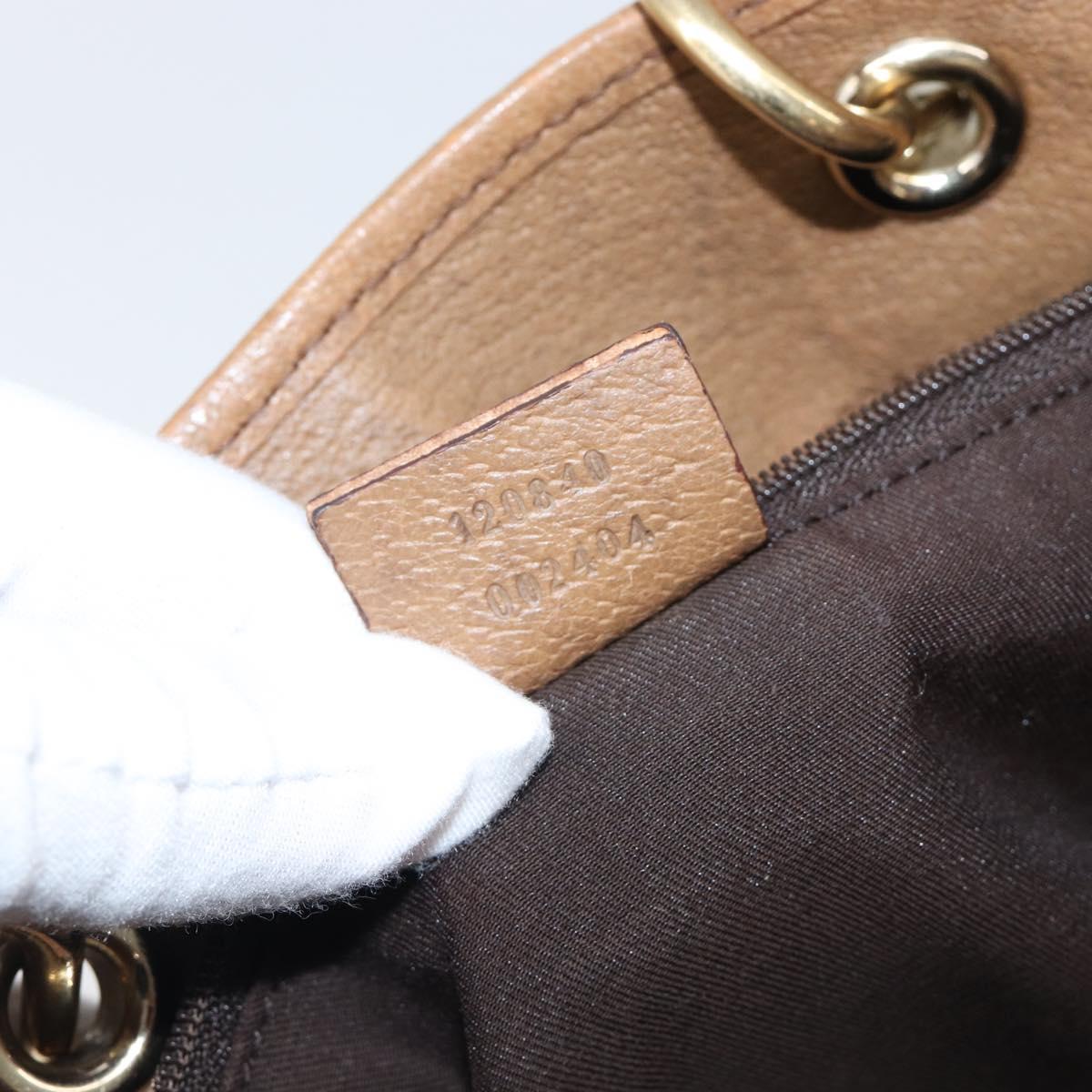 GUCCI GG Canvas Tote Bag Beige Gold 120840 Auth hk4123