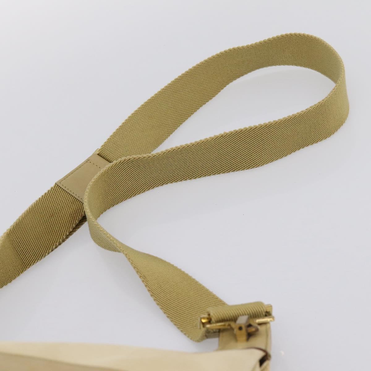 GUCCI Shoulder Bag Canvas Beige Gold 90762 Auth hk4125