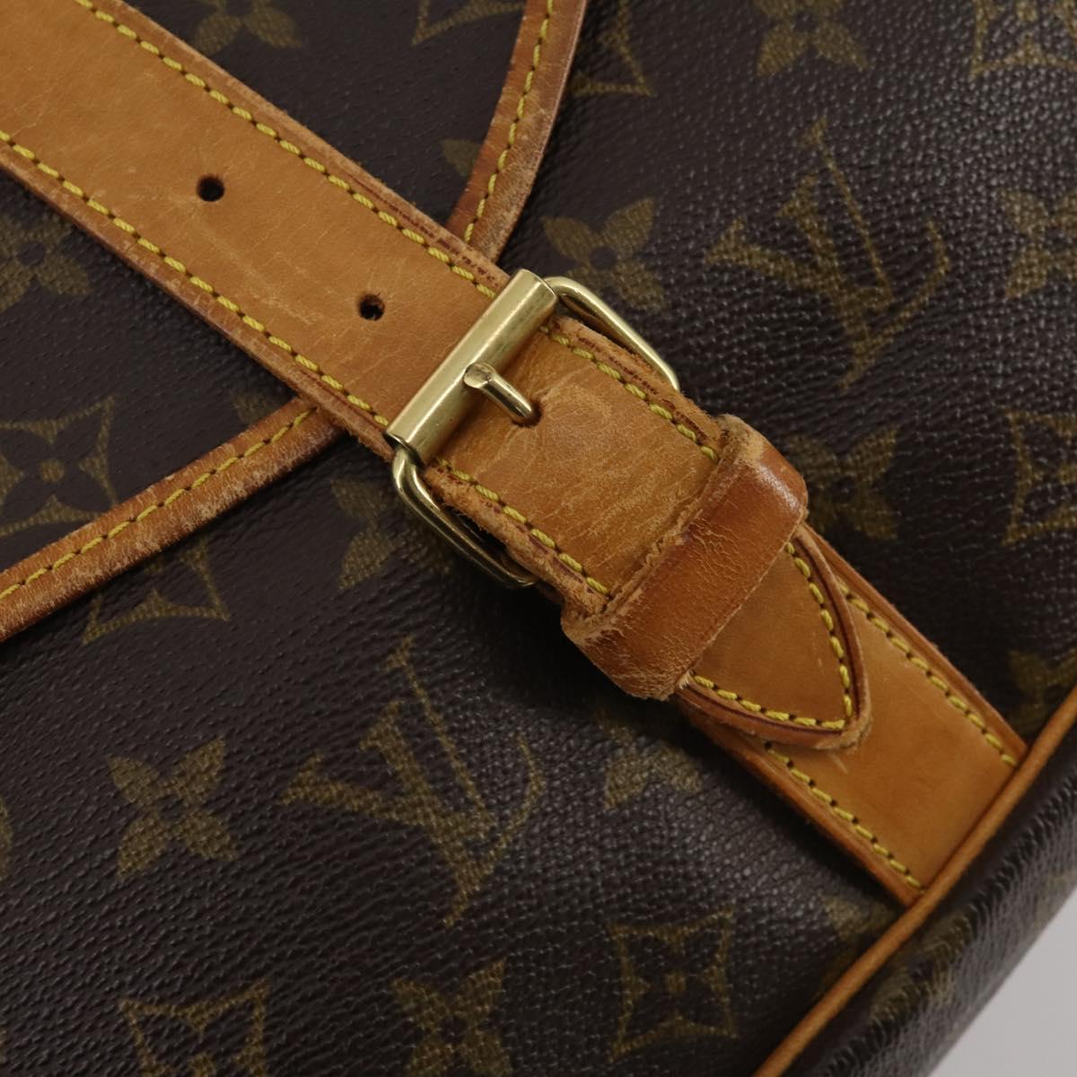LOUIS VUITTON Monogram Saumur 35 Shoulder Bag M42254 LV Auth hk4132