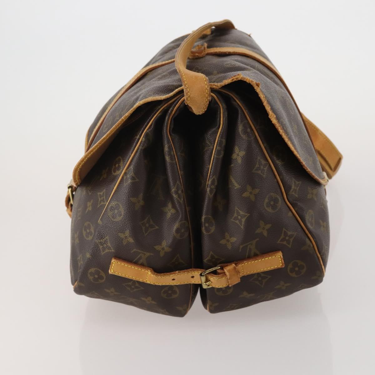 LOUIS VUITTON Monogram Saumur 35 Shoulder Bag M42254 LV Auth hk4132