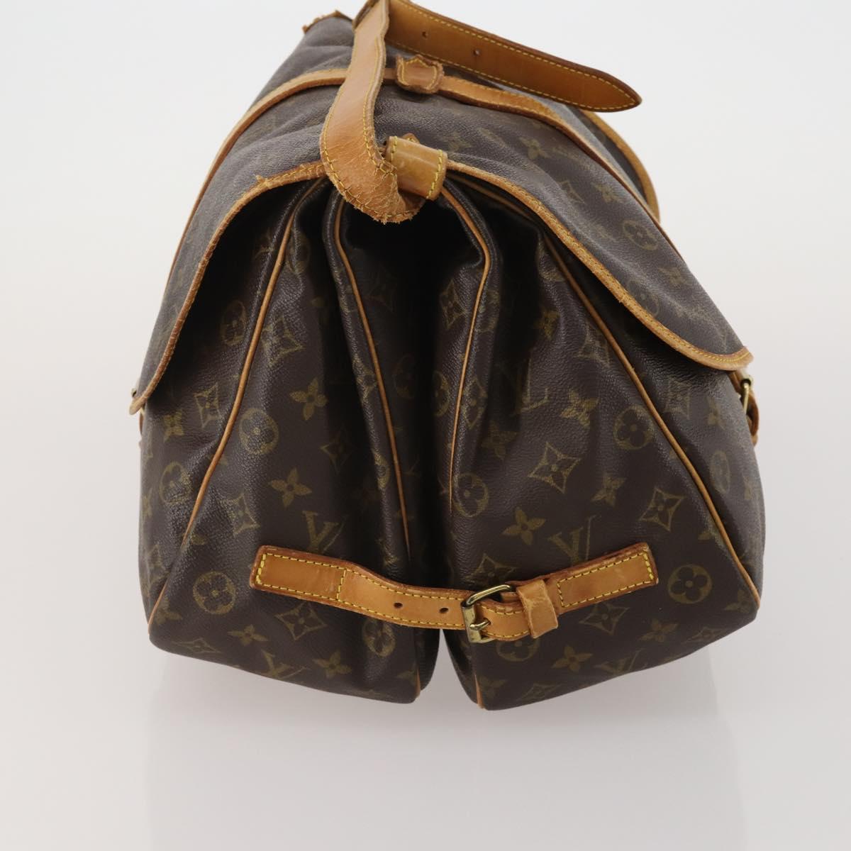 LOUIS VUITTON Monogram Saumur 35 Shoulder Bag M42254 LV Auth hk4132
