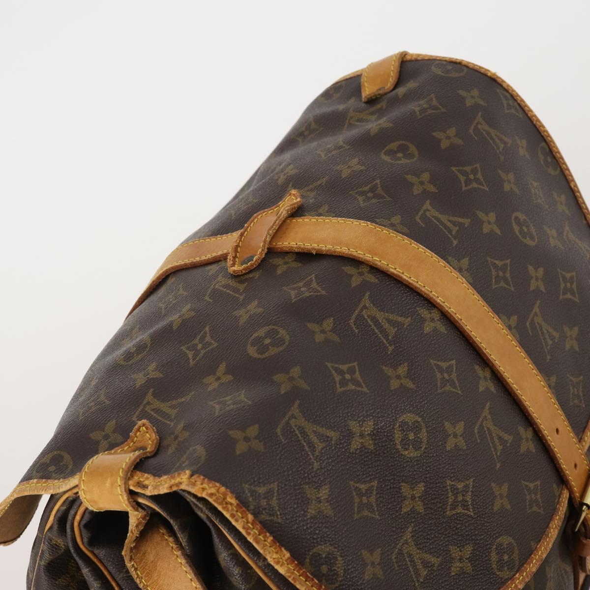 LOUIS VUITTON Monogram Saumur 35 Shoulder Bag M42254 LV Auth hk4132