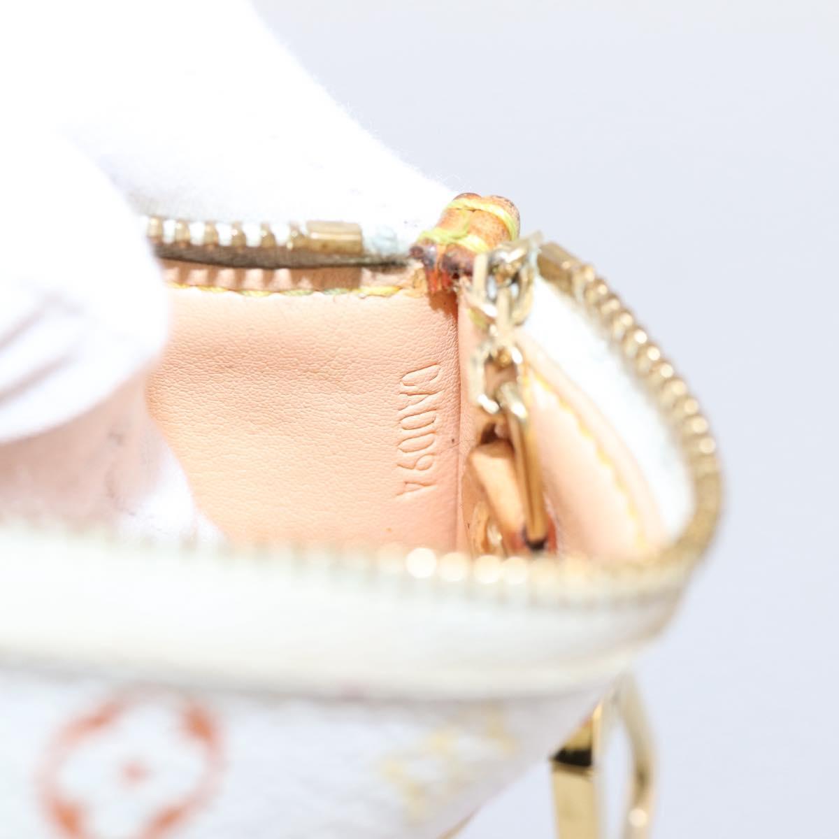 LOUIS VUITTON Monogram Multicolor Pochette Cles Purse White M92655 Auth hk4165