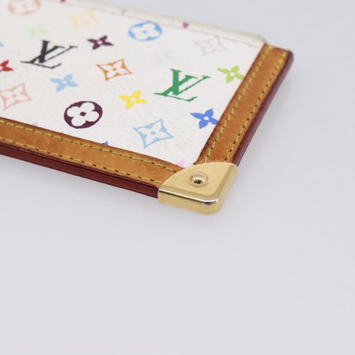 LOUIS VUITTON Monogram Multicolor Pochette Cles Purse White M92655 Auth hk4165