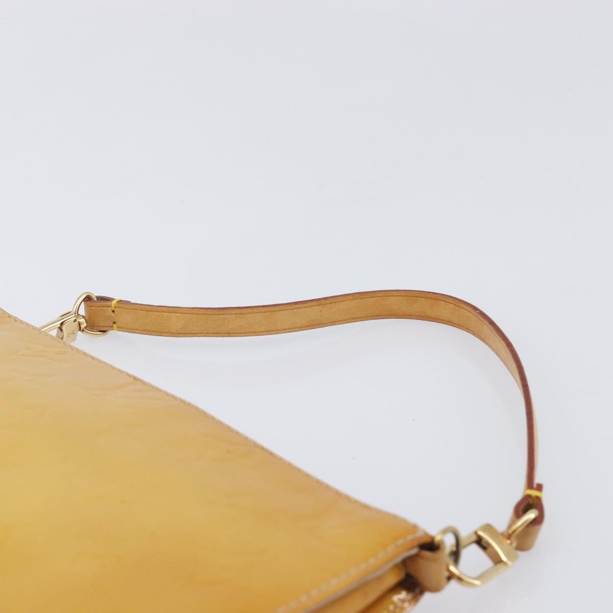 LOUIS VUITTON Monogram Vernis Lexington Pouch Beige M91010 LV Auth hk4167