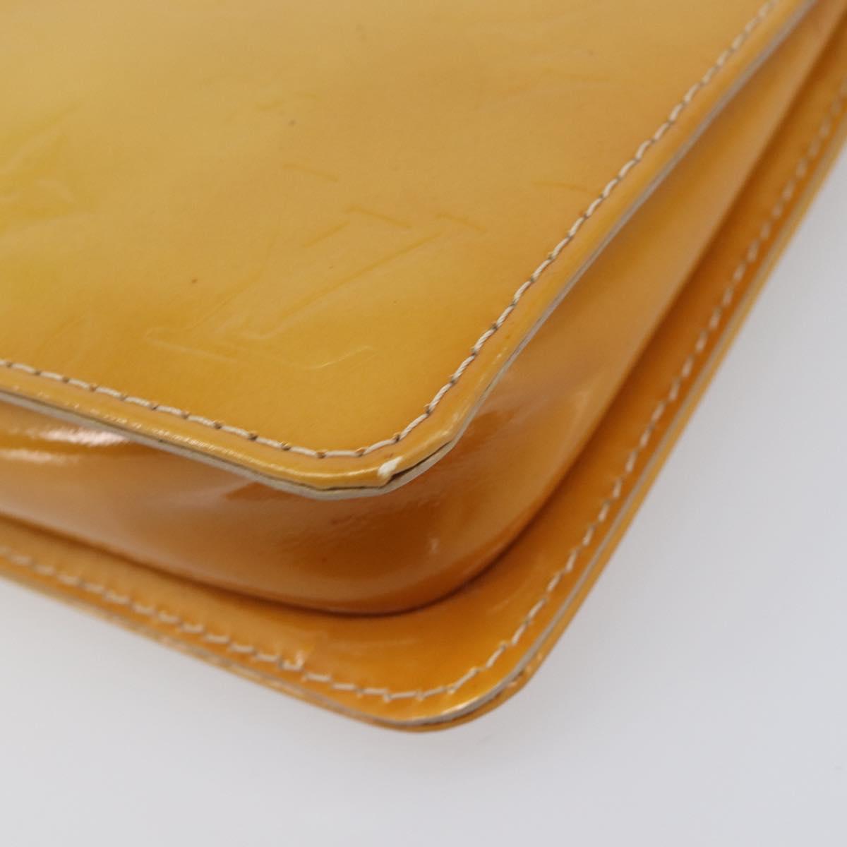 LOUIS VUITTON Monogram Vernis Lexington Pouch Beige M91010 LV Auth hk4167